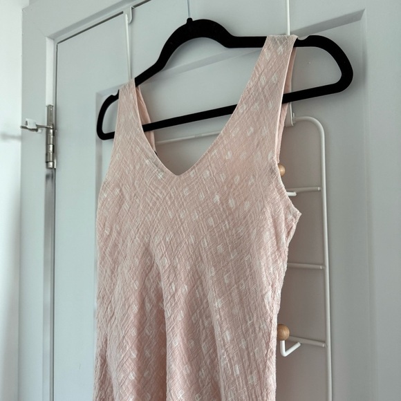 Charlie B pink & white polka dot sleeveless woven cotton gauze dress - Small - Picture 3 of 5